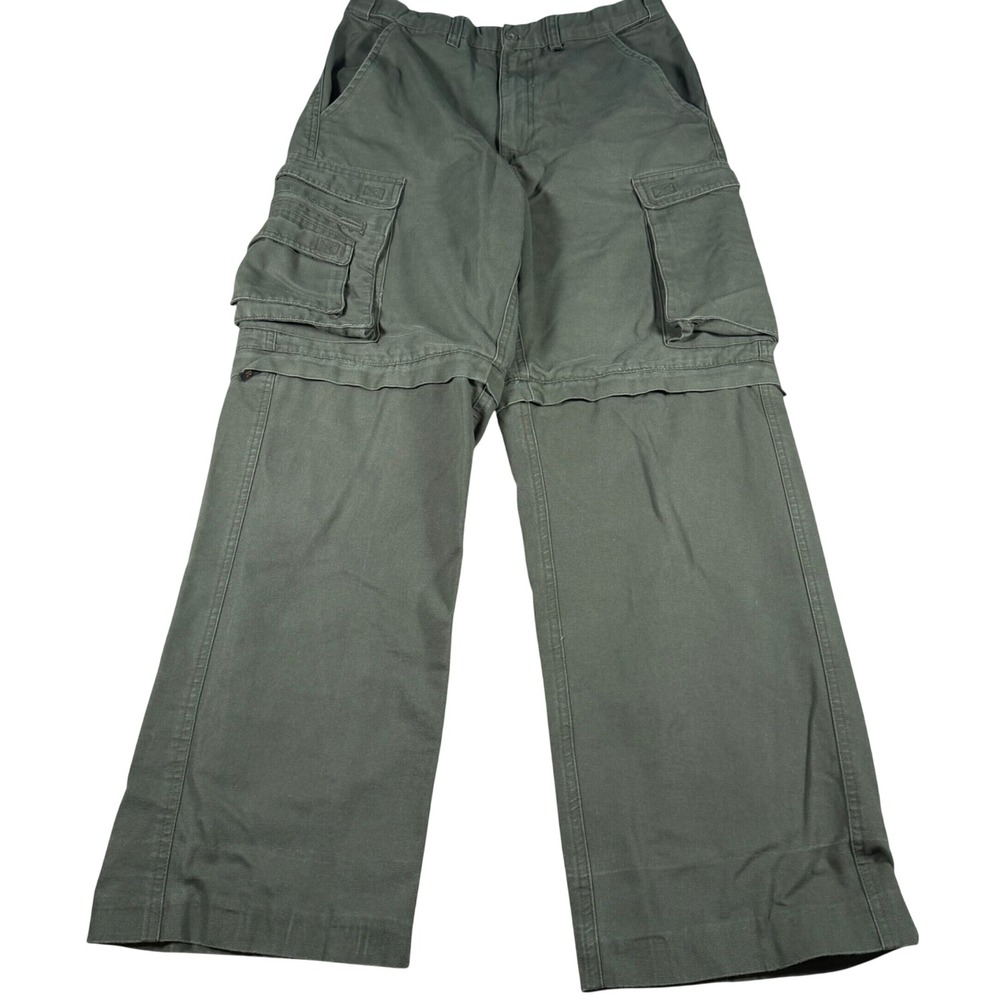 Boy Scouts of America Convertible Pants Mens 30 (FITS 29x30) Green Cargo Hiking